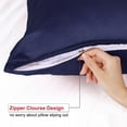 thumbnail image 6 of Unique Bargains 2 Pack Silky Satin Pillowcases, Navy, Toddler 14"x20", 6 of 8