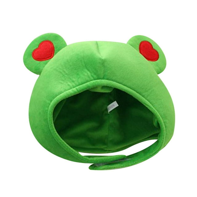 Sombrero de felpa con forma de rana, disfraz de cosplay, para niños