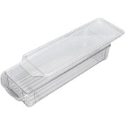 Stackable Fridge Organizer, Clear Organizing Bin for Kitchen Storage, Refrigerator, Freezer, Pantry, Cabinet, and RV Cupboard Large Capacity(Narrow Section high (with Cover))