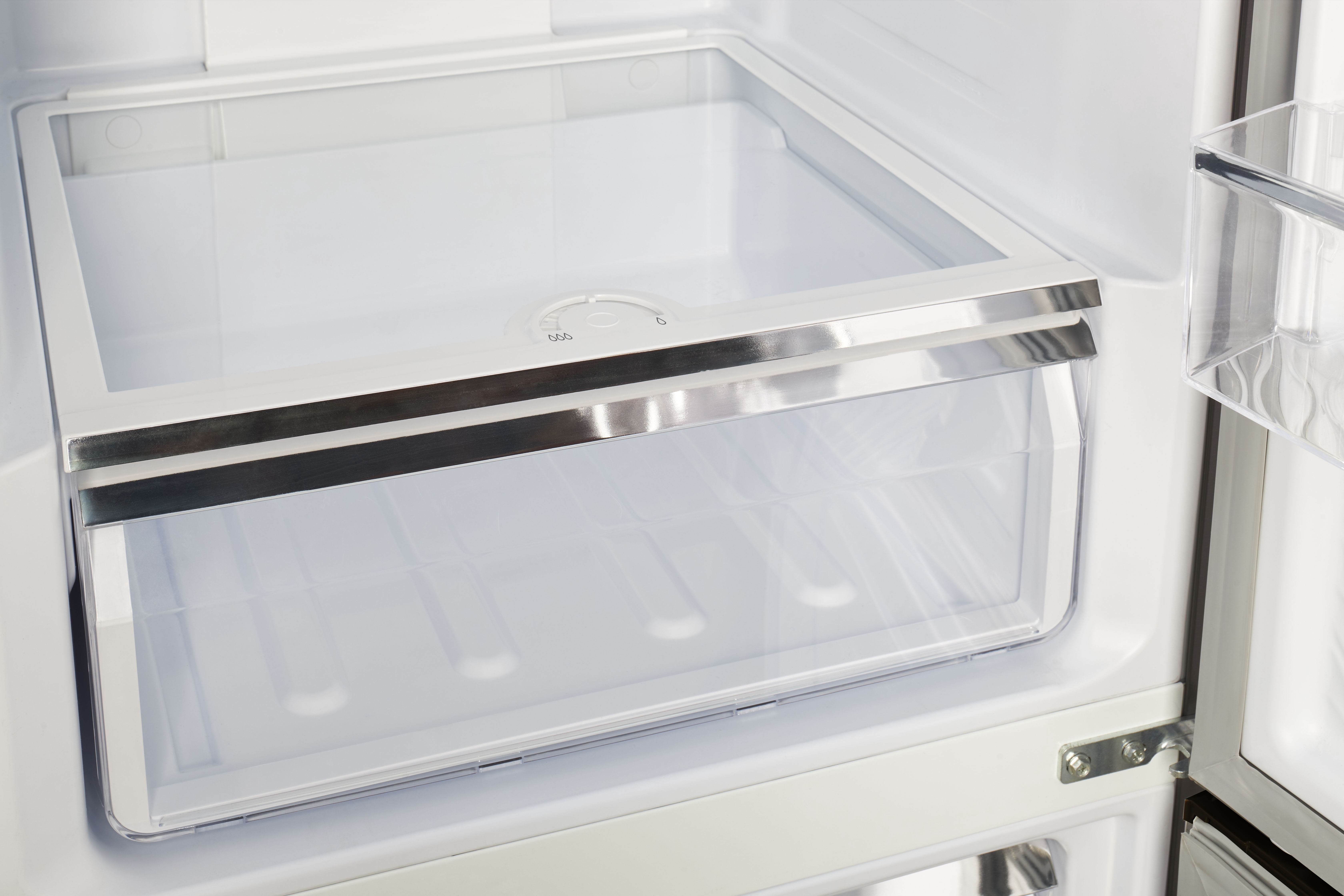Unique Prestige 21.6" Frost Free 11.7 cu/ft Freestanding Bottom Freezer Refrigerator in Stainless Steel, ENERGY STAR Certified