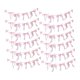 thumbnail image 3 of Guirnalda de lazos de 12 piezas para decoración de fiestas de cumpleaños. Decoración colgante para fiestas. Malla rosa, 3 of 9