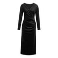 thumbnail image 4 of SELONE Cocktail Dresses for Women Evening Party Long Sleeve Homecoming Dresses Formal Gowns Elegant Dresses Maxi Formal Dress Rehearsal Dinner Dress Bodycon Formal Evening Dresses Prom Dresses Black L, 4 of 5
