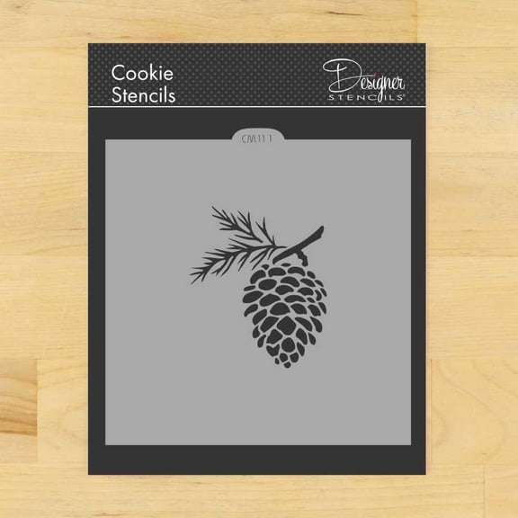 Pinecone Cookie and Craft Stencil CM111 by Designer Stencils