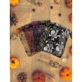 thumbnail image 4 of Bolsa de organza Jexila Halloween, 100 unidades, 10 x 15 cm, malla negra, 4 of 7