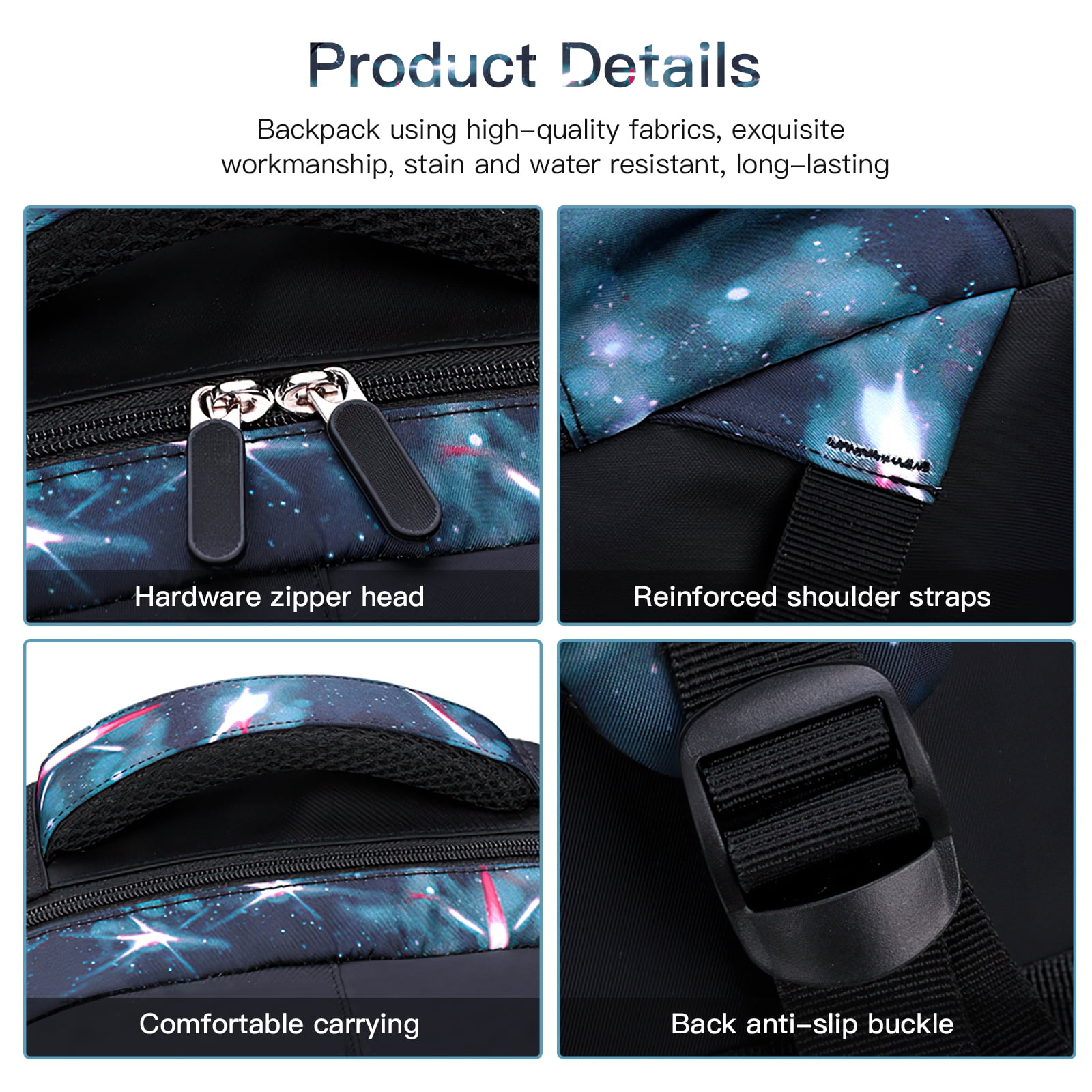 Kadyn 3 Piece School Backpack Sets with Lunch Bag and Pencil Bag, Book Bag for School, Dark Blue Kadyn 3 Piece School Backpack Sets with Lunch Bag and Pencil Bag, Book Bag for School, Dark Blue