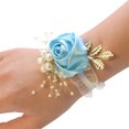thumbnail image 1 of Sonducket Durabilidad duradera para dama de honor Flor de muñeca Interior o exterior Aspecto realista Elegante Ropa, zapatos y accesorios Miscelánea agua Azul 7*7, 1 of 6