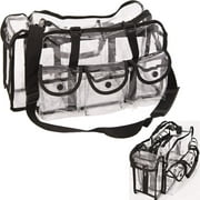 Casemetic Shoulder Clear Bag with Pockets Traveling Organizer Toiletry Makeup Caddy Storage-PC01