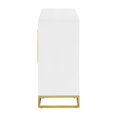 thumbnail image 4 of Elsa 2-door Accent Cabinet with Adjustable Shelves White and Gold, 4 of 8