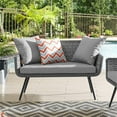 thumbnail image 2 of Modway Endeavor Aluminum & Fabric Outdoor Patio Loveseat in Gray, 2 of 5