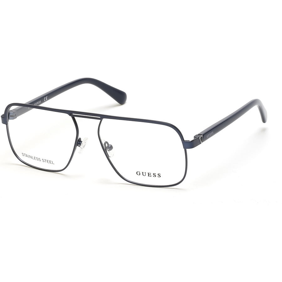 Guess Men's Blue Round Eyeglass Frames GU196609255
