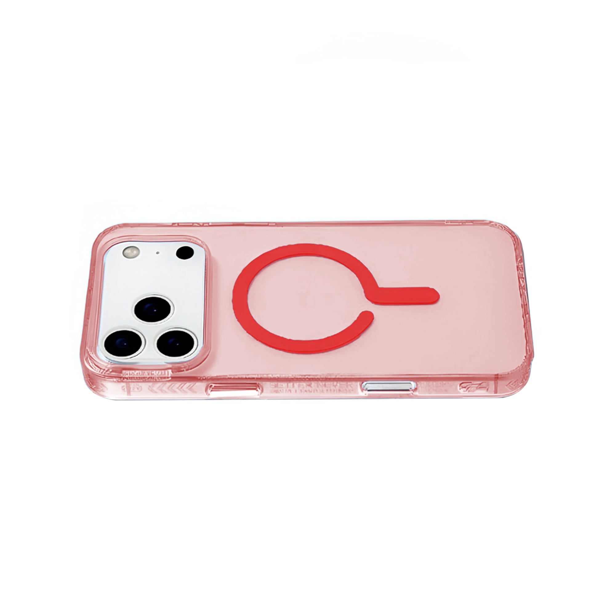Bright Tone Clear MagSafe-Ready Case for iPhone 17 Pro Max - Red