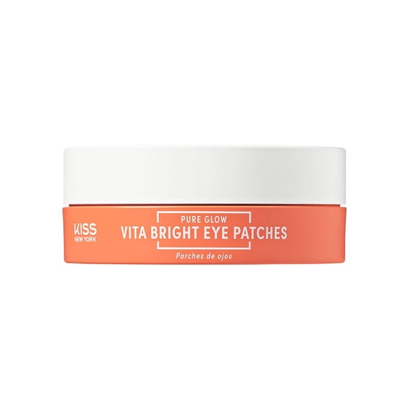 KISS NEW YORK Vita Bright Under Eye Patches, Hydrogel Eye Mask for Dark Circles & Puffy Eye Bags, Hydrating Korean Skincare With Vitamin C, Ceramides, Niacinamide Panthenol For Radiant Skin, 30 Count