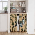 thumbnail image 6 of Blueberry Spring Leaves Kitchen Curtains 45 Inch Length, Brown Botanical Branches Tiers Curtains for Bathroom Bedroom Cafe, Light Filtering Small Window Treatment Short Drapes 2 Panels 42"Wx45"L, 6 of 8
