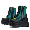 thumbnail image 2 of jovati Bottes Compensées Multicolores de Mode pour Femmes Chaussures à Plateforme à Fermeture Éclair pour Dames, 2 of 9