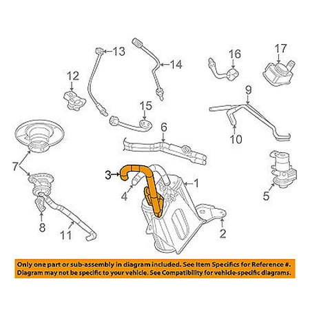 Emission System - Jeep CHRYSLER OEM 02-03 Liberty 3.7L-V6 Emission System-Vapor Hose 52109571AD