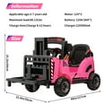 thumbnail image 6 of EastVita 12V Ride on Forklift Car,Electric Kids Simulate Ride on Car Toys with Remote Control, Liftable Fork and Pallet 2 Speeds Music USB, 6 of 7