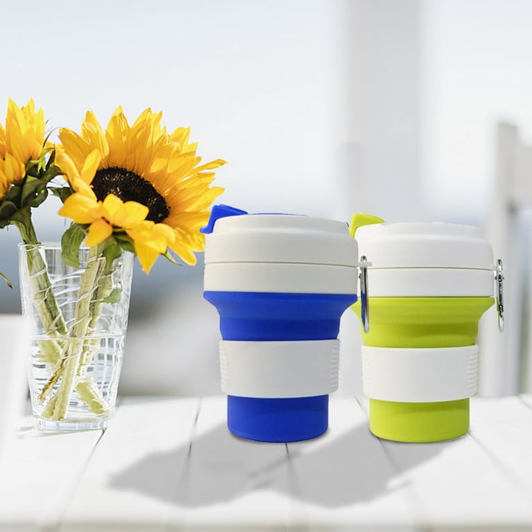 Foldable Silicone Coffee Cup, Travel & Camping Mug, With Leak