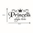 thumbnail image 5 of The Princess Sleeps Here Crown Wall Sticker Decal Removable Stickers For Kid's Vinyl Decal Room Decoration Wall Decor I4P8, 5 of 10