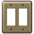 thumbnail image 1 of Placa de pared Amerelle Devon, acero cepillado, doble balancín, 1 of 1