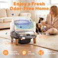 thumbnail image 6 of Large Open-Top Automatic Cat Litter Box Self Cleaning with Safety Protection, APP Control, Odor-Free Waste Disposal, Wood, 6 of 9