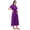 Purple, variant on Bimba Cotton Kaftan Delivery Gown Wear Front & Back Buttons Caftan With Belt