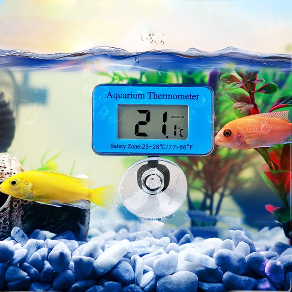 Aquarium Digital Fish Tank Thermometer Submersible Waterproof Temperature Meter 