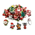 thumbnail image 1 of 100x Botones de abalorios coloridos Flatback Flatback Christmas Craft Santa Tree Zulema PVC Flatback, 1 of 8