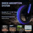 thumbnail image 3 of 14" Electric Folding Bike for Adults,500W Motor , 19mph, 18-32 Miles Range,Removable 36V12Ah Battery for Commuting, Class2, 3 of 7