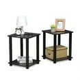 thumbnail image 4 of Furinno Simplistic End Table, Set of Two, Dark Walnut/Black, 4 of 5