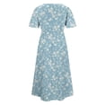 thumbnail image 5 of Fewfanhot Spring Dresses for Women Summer Short Sleeve Midi Dress with Pockets Casual Aline Flowy Tshirt Dress Floral Vocation Beach, 5 of 7