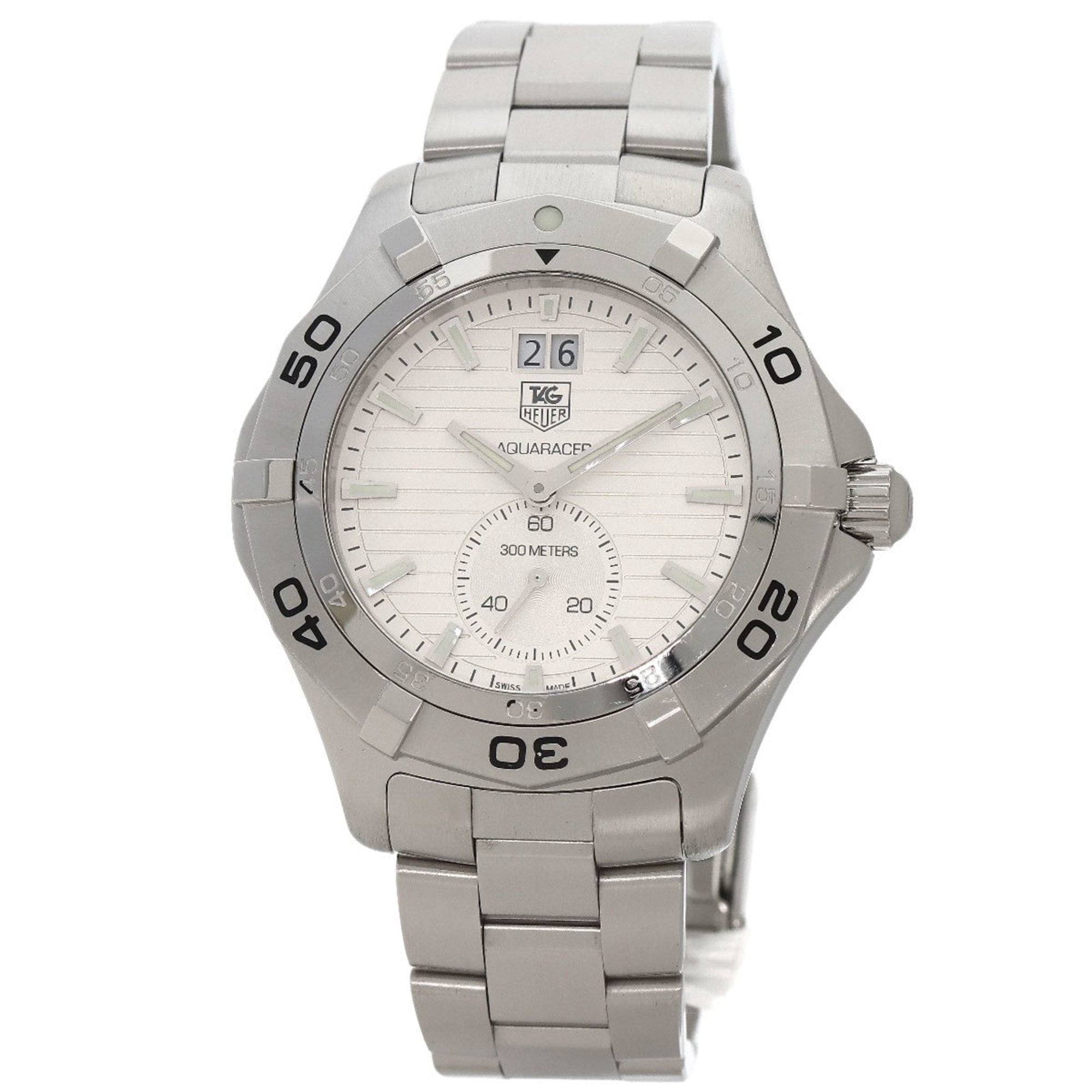 Pre-Owned TAG Heuer WAF1015.BA0822 Aquaracer Grand Date Watch Stainless Steel SS... (Good)