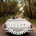 thumbnail image 4 of Dark blue Mr and Mrs Signs with Just Married Banner, Wooden Freestanding Letters for Photo Props, Rustic Dec, 4 of 14