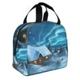 thumbnail image 2 of Disketp Mountain Cottage In Snow for Insulated Lunch Bag for Women and Men, Perfect for Work, Hiking, Picnic, 2 of 8