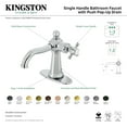 thumbnail image 7 of Kingston Brass KSD154BXAB Nautical One-Handle Single-Hole Bathroom Faucet with Deck Plate and Push Pop-Up Drain, Antique Brass, 7 of 7