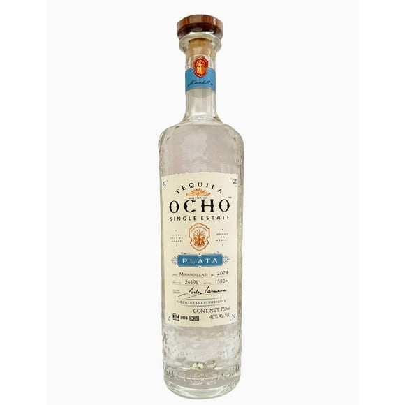 Tequila Ocho Single Estate Plata 750 Ml Nva Presentación Ocho Plata