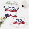 thumbnail image 4 of 4th of July Pajama Set for Women 2 Piece Sleepwear Loungewear Short Sleeve, 4 of 7