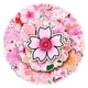 thumbnail image 1 of Pegatinas de vinilo impermeable con forma de flor de cerezo, 50 unidades/lote, 1 of 5