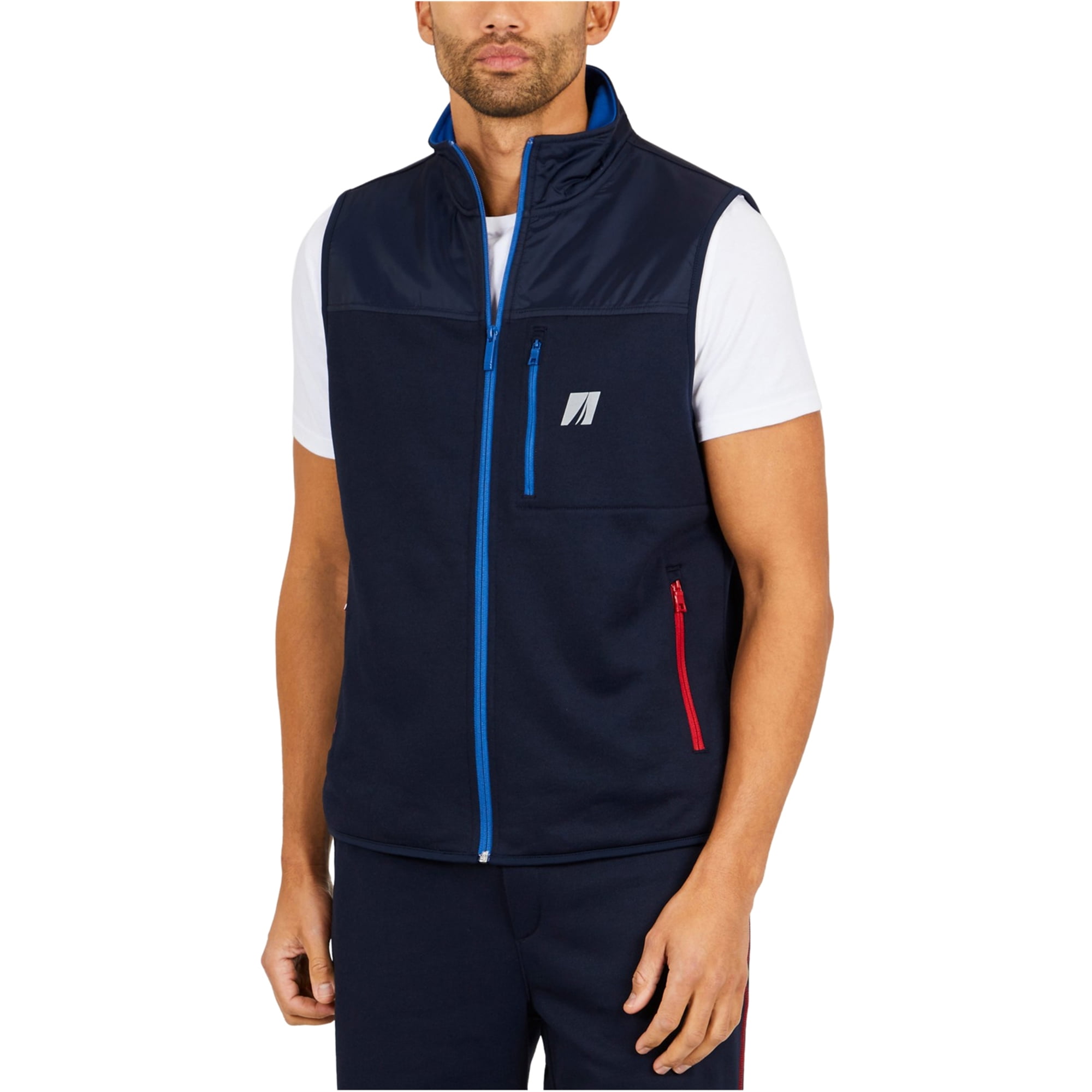 Nautica Mens Color Tech Outerwear Vest, Blue, XXLarge