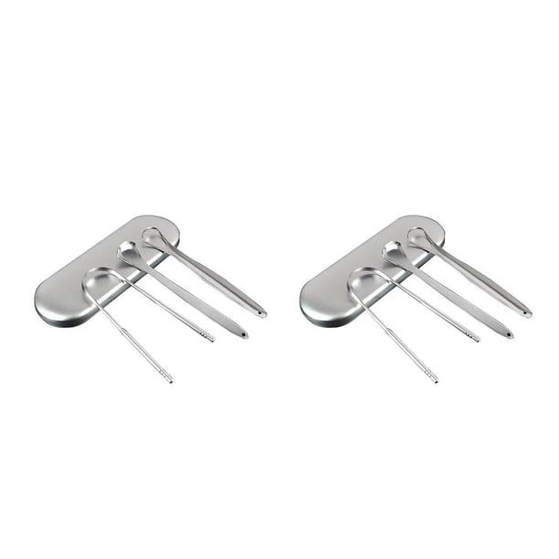 Seitruly Rascadores de lengua de 3 piezas con estuche de viaje, herramientas para el mal aliento para niños, kit de ambientador para de manchas de Plata 2piezas Seitruly CBP164663