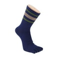 thumbnail image 2 of Unique Bargains 1 Pair Five Toe Socks Soft Striped Socks for Women Deep Blue, 2 of 6