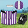 thumbnail image 6 of Haosy Modena Purple and White Striped Golf Mallet Putter Cover Strong Magnetic Leather Golf Club Headcover Closure, 6 of 7