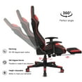 thumbnail image 5 of Ergonomic High-Back Swivel Gaming Chair Recliner with Bluetooth 4.1 Speakers & Lumbar Support & Headrest & Footrest | Height Adjustable Office Desk Chair - Black & Red, 5 of 7