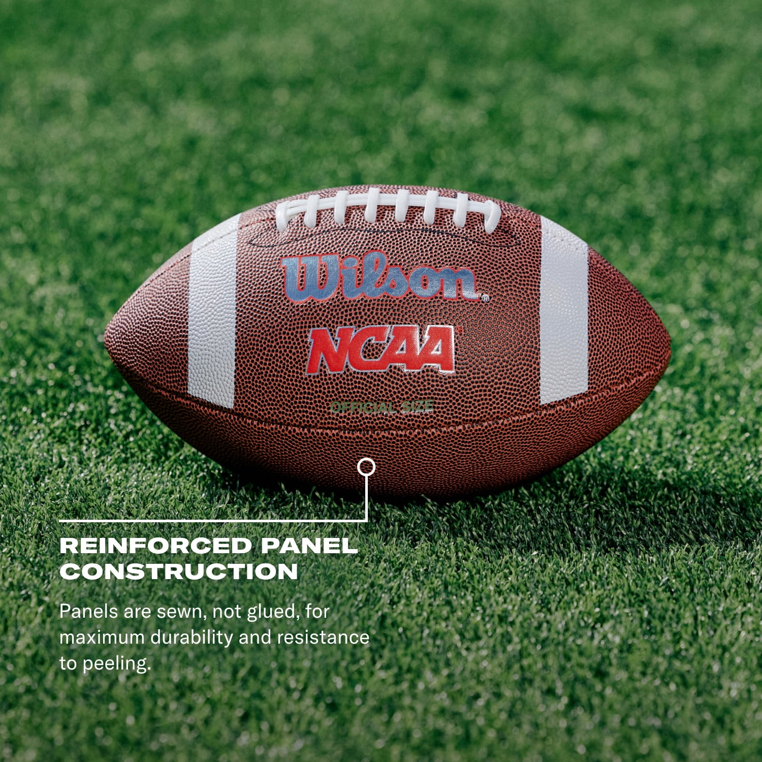 Wilson NCAA Red Zone Composite Football - Brown, Official Size (Ages 14 and up)