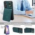 thumbnail image 6 of TECH CIRCLE For Galaxy A73 5G Wallet Case with Card Holder, Thin Slim PU Leather Finger Ring Kickstand Shockproof Protective Magnetic Women Men Phone Cover for Samsung Galaxy A73 5G 6.7" 2022,Green, 6 of 8