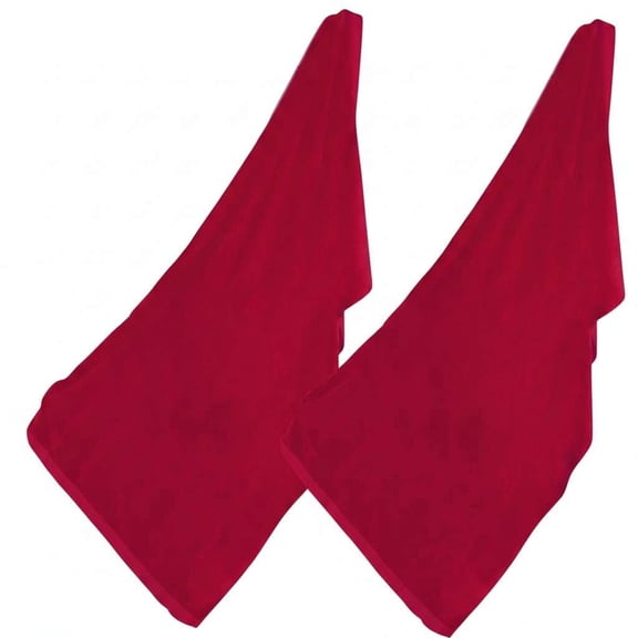 Cotton Beach Towels Set of 2, Oversized Terry Velour, Burgundy