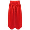 thumbnail image 3 of Yeahdor Girls Boys Arab Satin Wide-Leg Bloomers Harem Trousers Kids Belly Dance Pants Party Wear Red 12, 3 of 7