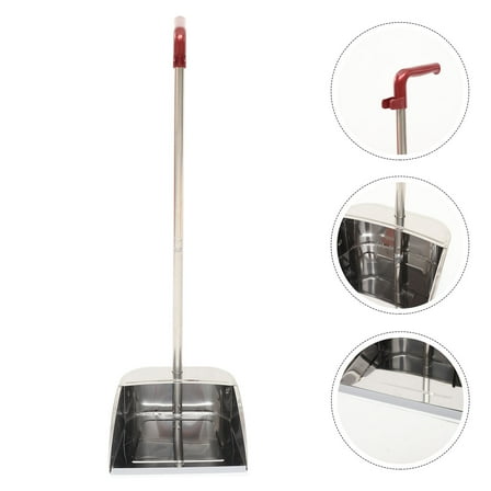 WHAMVOX  Rustless Dustpans Long Handle Heavy Duty Outdoor Rustic Office
