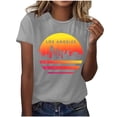 thumbnail image 2 of YHAJDS T Shirts for Women Short Sleeve Round Neck Print Casual Everyday Pullover Tops, 2 of 5