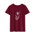 thumbnail image 4 of ManHanLi Women Dandelion Graphic Print Short Sleeve Neck Tee, 4 of 7