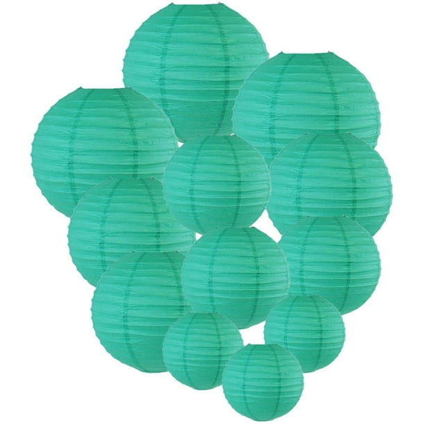Just Artifacts Decorative Round Chinese Paper Lanterns 12pcs Assorted